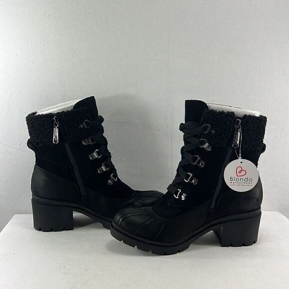 Blondo Nevin Waterproof Snow Boot Black Nubuck Various Sizes - Picture 3 of 7